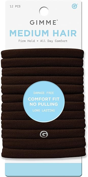 Gimme Beauty Medium Hair Bands - Patent-Pending Seamless Nylon & Spandex Ties for All Hair Types ... | Amazon (US)