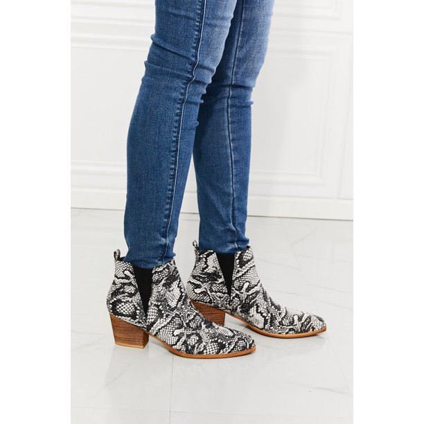 MMShoes Back At It Point Toe Bootie in Snakeskin | Walmart (US)
