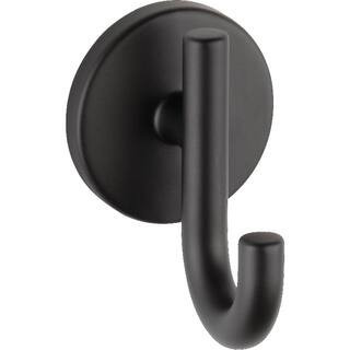 Trinsic Single J-Hook Robe/Towel Hook in Matte Black | The Home Depot
