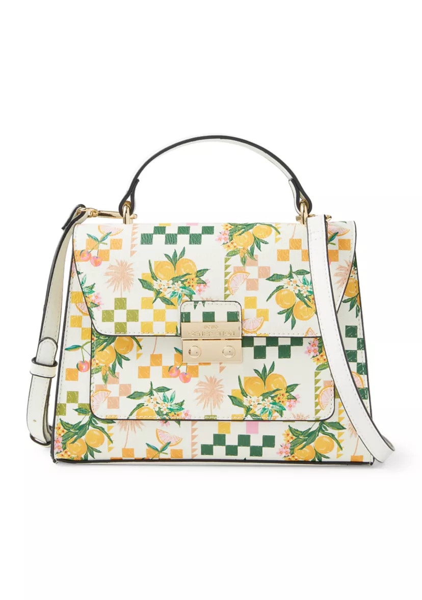 Top Handle Crossbody Bag with Logo Lock | Belk