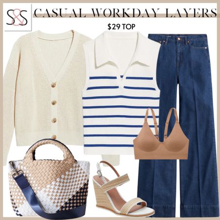 A ribbed polo with jeans and a cardigan can be dressed up with sandals as an amazing spring or summer outfit! 

#LTKSeasonal #LTKfindsunder50 #LTKstyletip