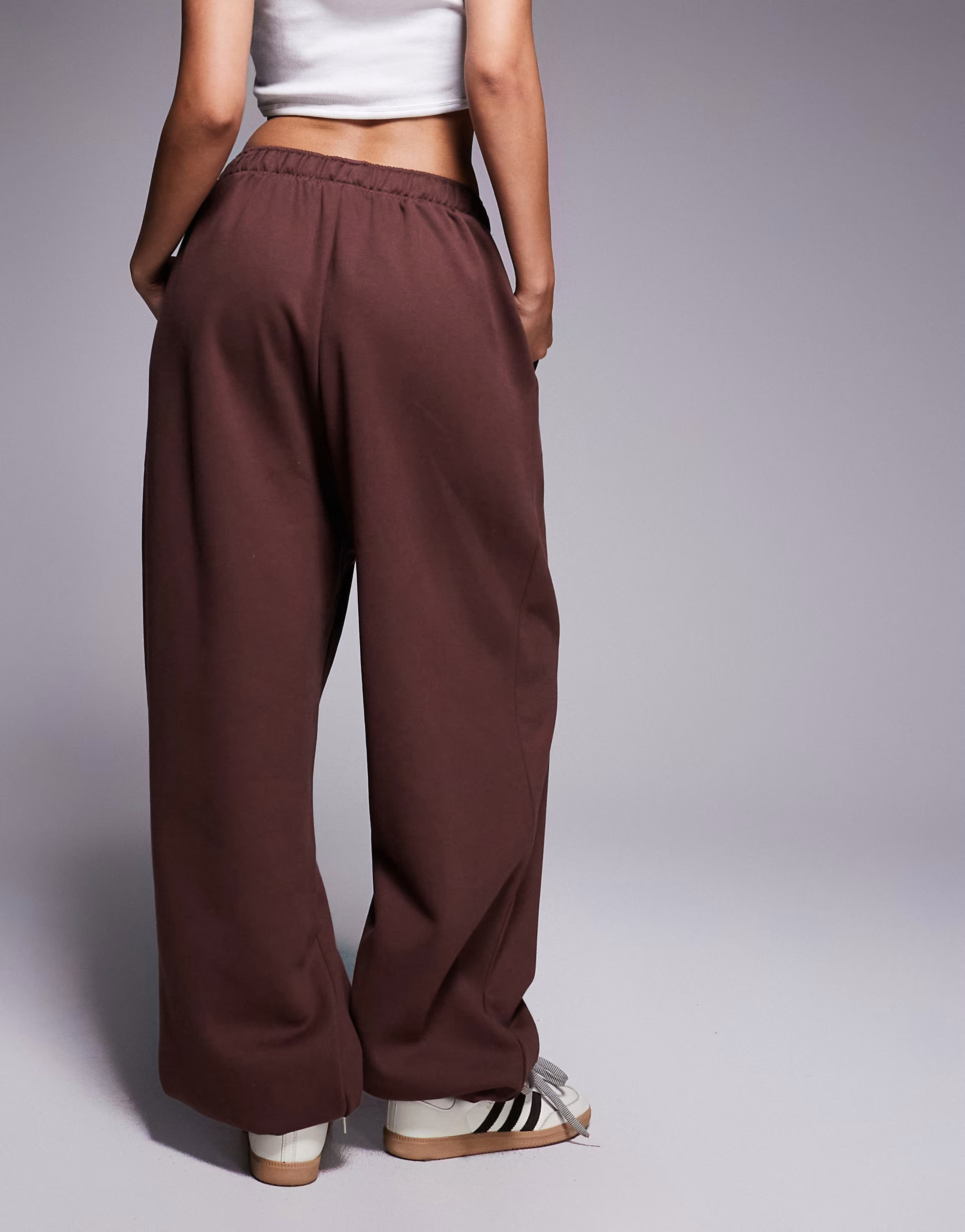 adidas Originals linear logo joggers in brown | ASOS | ASOS (Global)