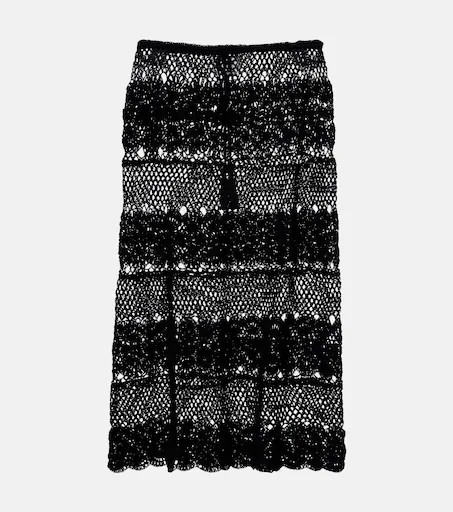 Filigree crochet cotton midi skirt | Mytheresa (US/CA)