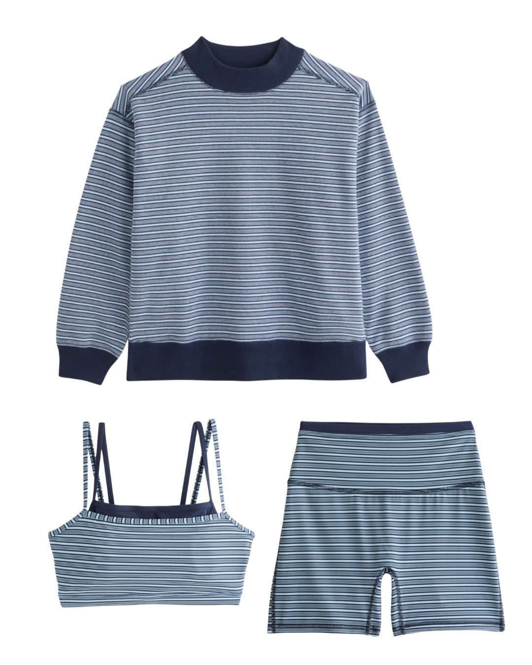 New Navy Color in these striped sets!! 

#abercrombie #ypb #mockneck #newarrivals #fallfashion #comfy #cozy #stripes

#LTKSeasonal #LTKActive