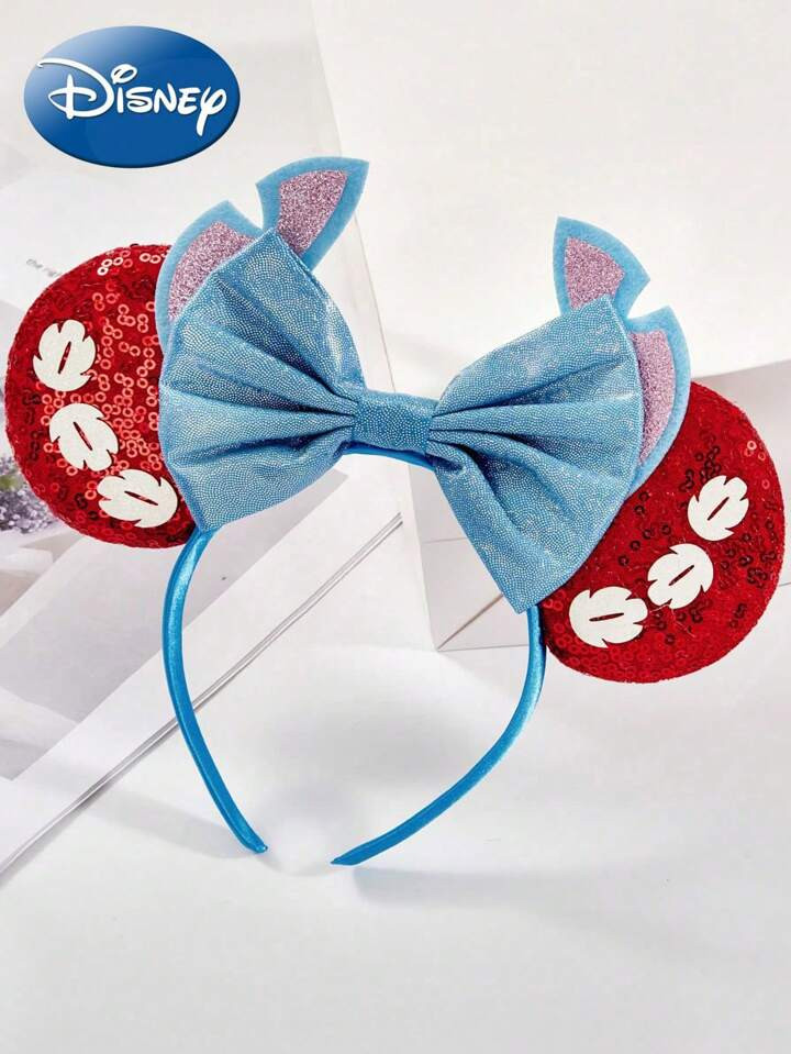 1pc   Lilo & Stitch Theme Headband,Sequins Bow Hairband For Women Hair Accessories,Party Birthday... | SHEIN