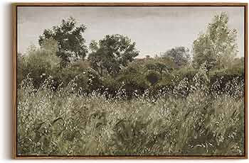 InSimSea Framed Canvas Large Wall Art, Countryside Field Modern Farmhouse Decor, Canvas Wall Art ... | Amazon (US)