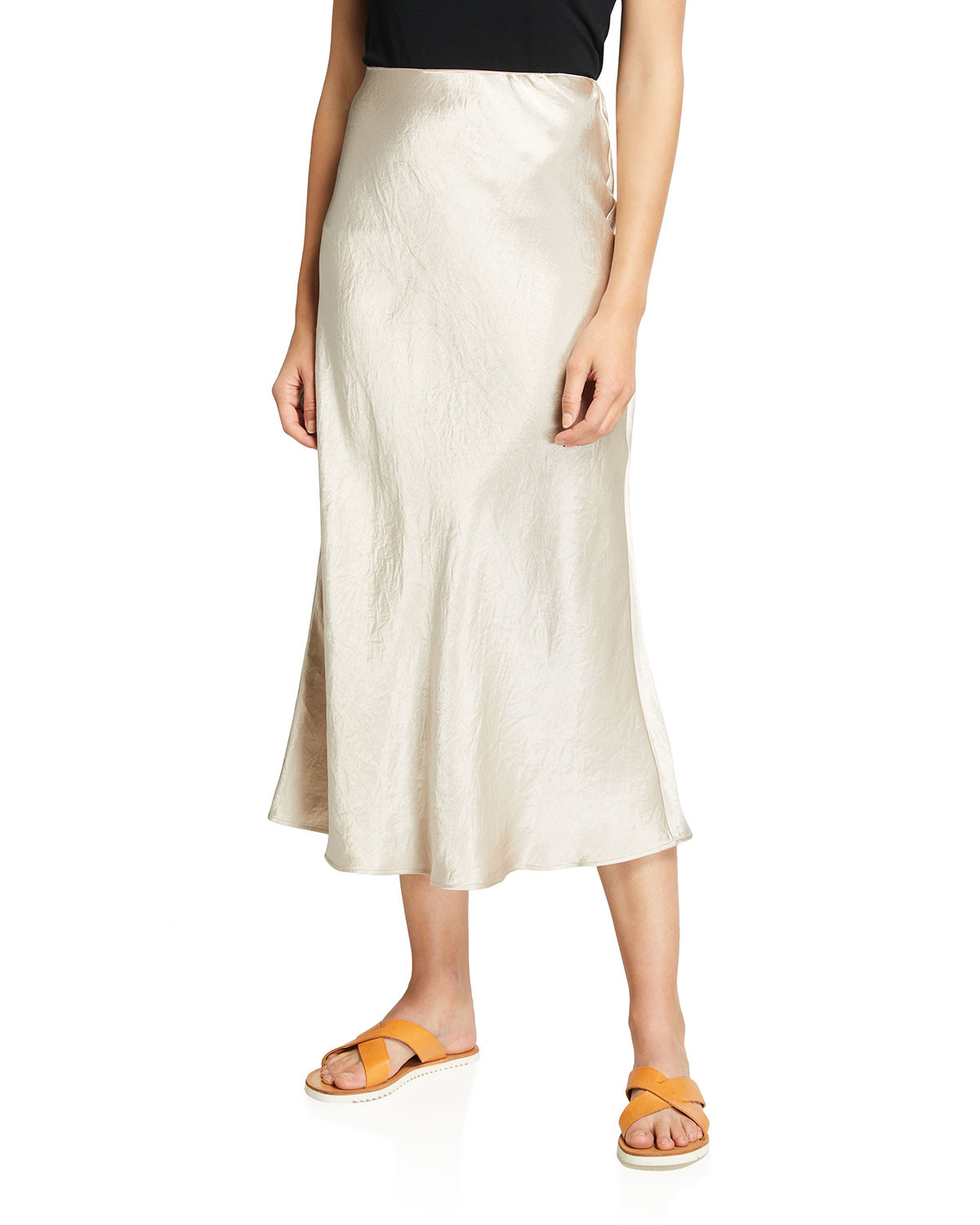 Midi Satin Skirt | Neiman Marcus