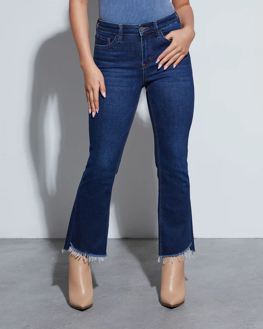 Cortez Cropped High Waist Jeans | VICI