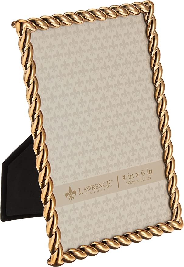Lawrence Frames Rope Design Metal Frame, 4x6, Gold | Amazon (US)