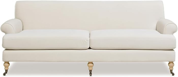 Jennifer Taylor Home Bliss Lawson Two-Cushion Tightback Sofa, French Beige Performance Velvet | Amazon (US)