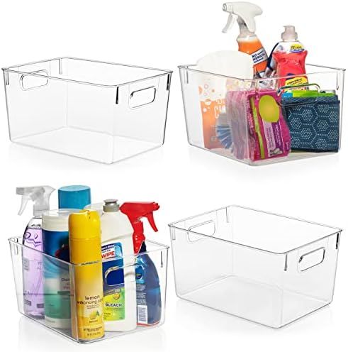 ClearSpace Plastic Storage Bins – Perfect Kitchen Organization or Pantry Storage – Fridge Org... | Amazon (US)