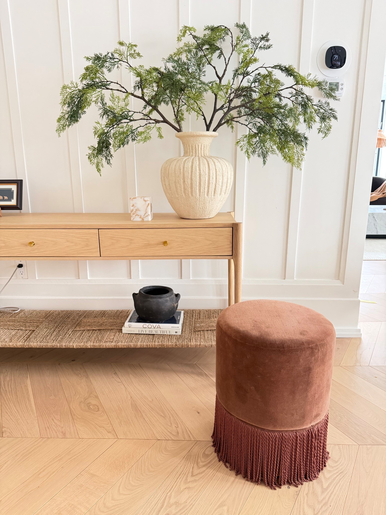 These winter branches are so good! 
My ottoman is also linked! 

#LTKSeasonal #LTKHoliday #LTKGiftGuide