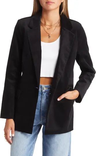 Open Edit Relaxed Velvet Blazer | Nordstrom | Nordstrom