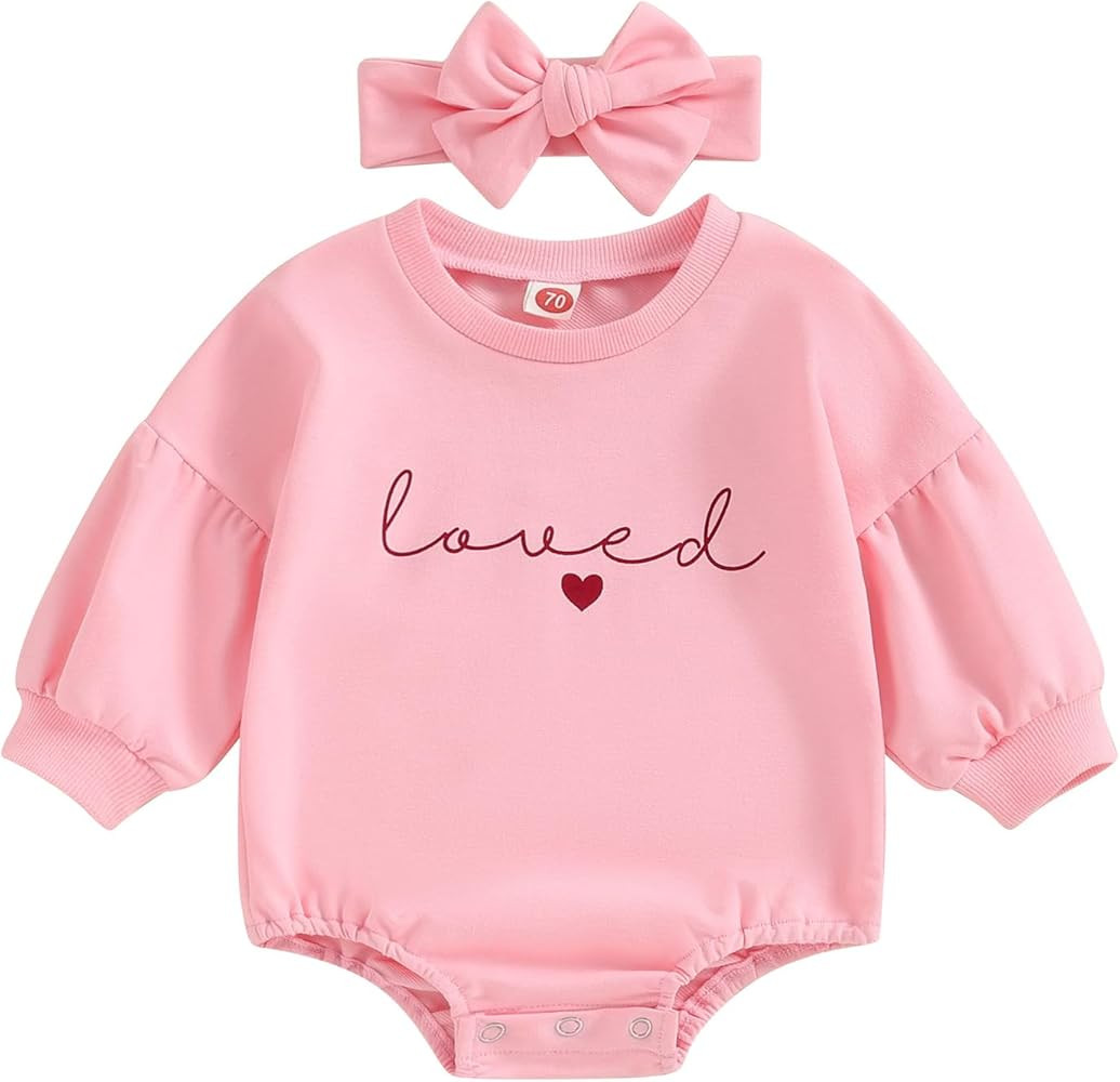 Engofs Newborn Baby Girl Boy Sweatshirt Romper Long Sleeve 0 3 6 12 18 Months Fall Winter Clothes | Amazon (US)