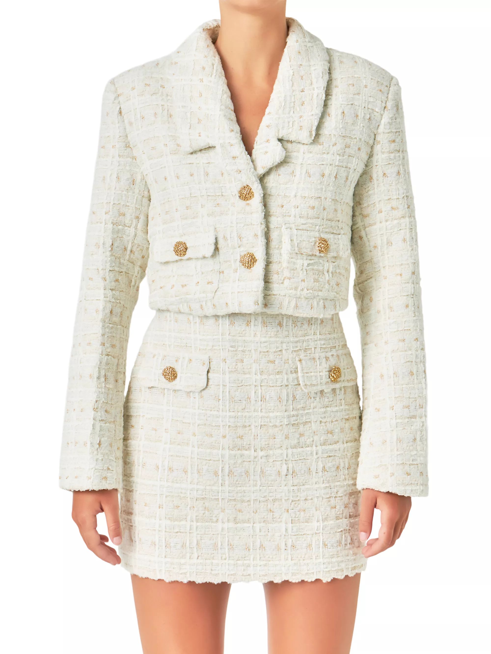 Cropped Tweed Jacket | Saks Fifth Avenue