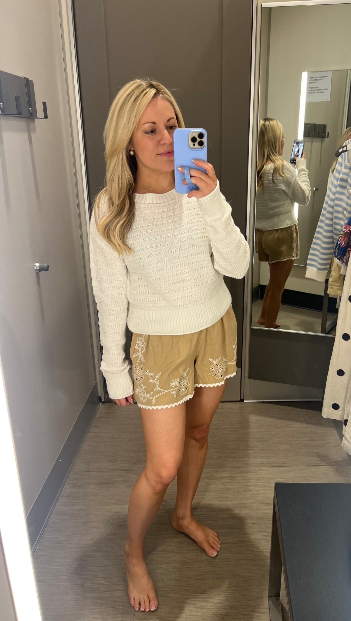 Target has so many cute piece you can mix and match for spring depending on weather. I love these cut out embroidered shorts (also has a matching top) but paired with these Universal Threads scoop neck sweater (matching pants in to this sweater perfectly paired as a cover up outfit) 
So many cute beach trip ideas to pack this spring! 

#LTKSwim #LTKTravel #LTKootd