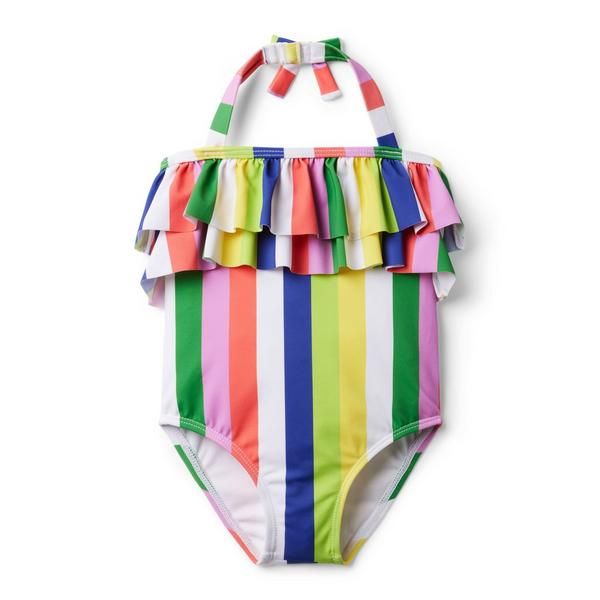 Kaavia James Rainbow Striped Swimsuit | Janie and Jack