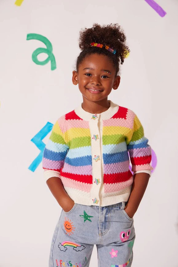 Rainbow Bright Knit Cardigan | Lola + The Boys