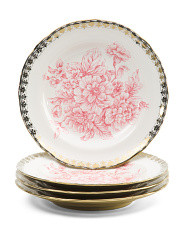 4pc Porcelain Genevieve Floral Salad Plates | Kitchen & Dining Room | Marshalls | Marshalls