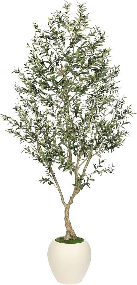 FEELEAD 8FT Artificial Olive Tree with Large Planter for Home Office Decor | Amazon (US)