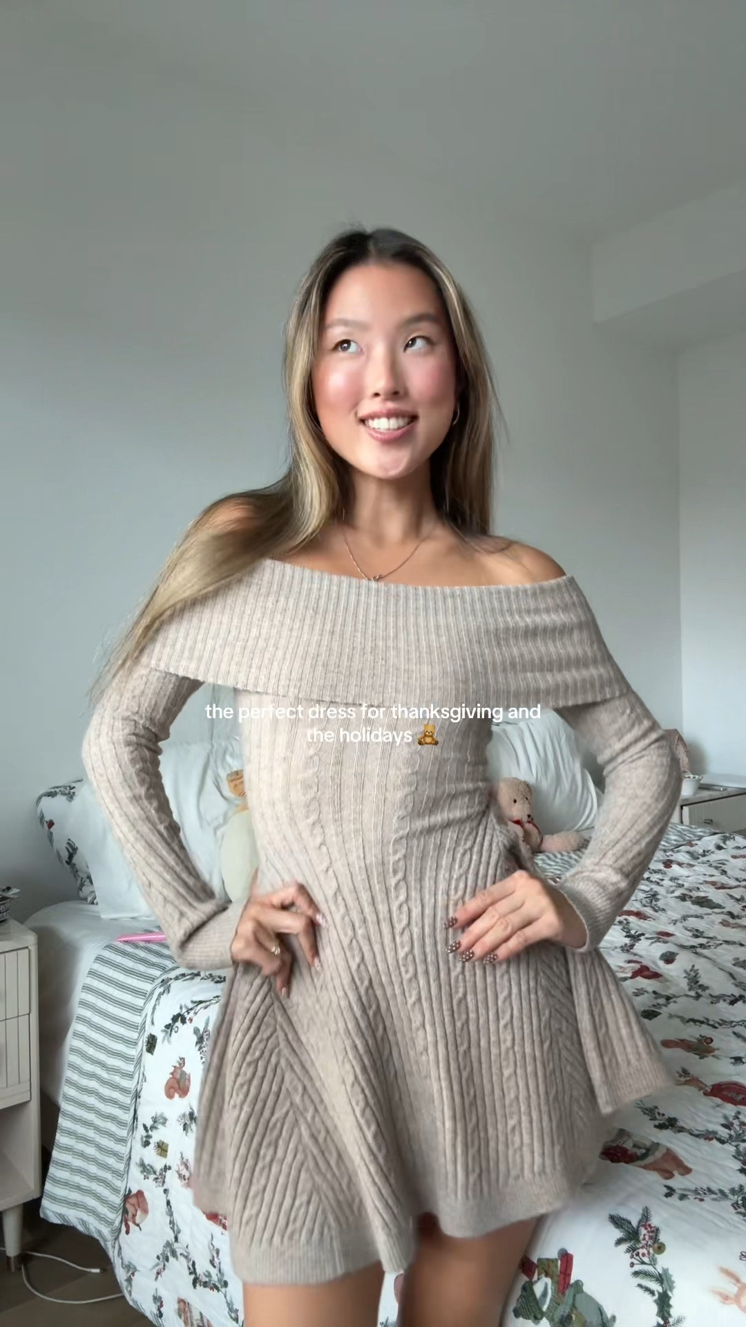 the perfect sweater dress for the holidays! wearing an XS for reference :) 

sweater dress, off the shoulder dress, thanksgiving dress, thanksgiving outfit, holiday dress, holiday party dress, christmas party dress 

#LTKFindsUnder50 #LTKPetite #LTKHoliday