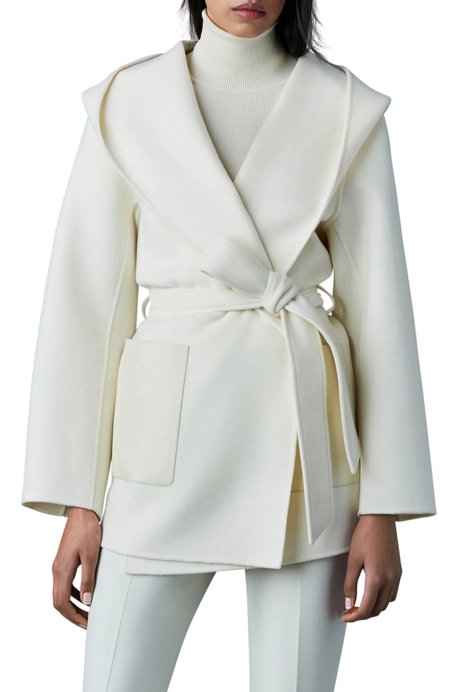 Azra Belted Double Face Wool Wrap Coat | Nordstrom