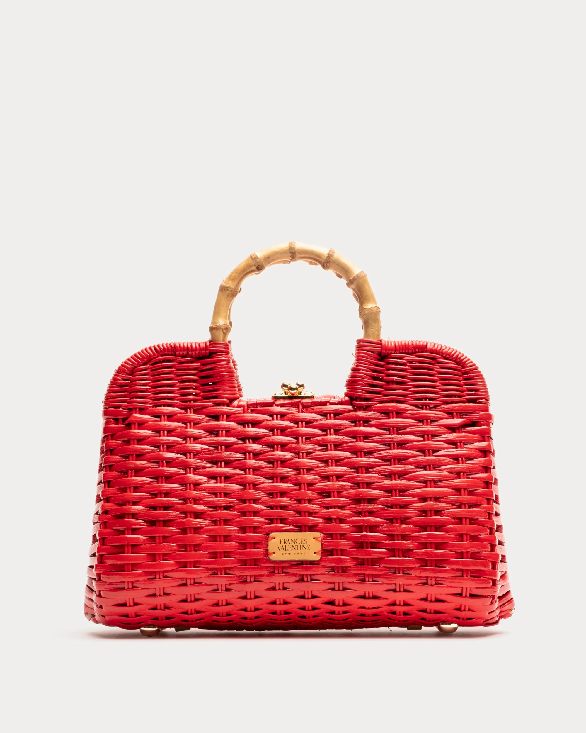 Buzzy Basket Wicker Peony Red | Frances Valentine