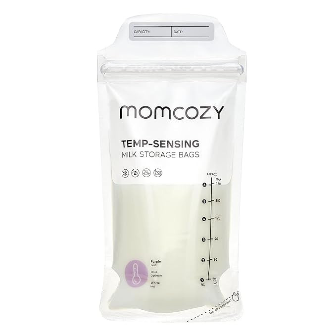 Momcozy Breastmilk Storage Bags, 200PCS Value Pack, Temp-Sensing Discoloration Milk Storing Bags ... | Amazon (US)