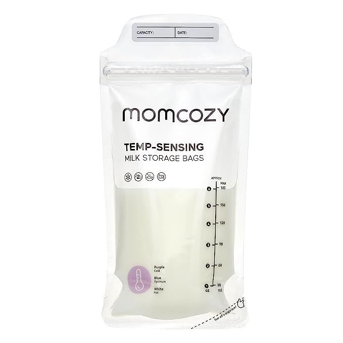 Momcozy Breastmilk Storage Bags, 200PCS Value Pack, Temp-Sensing Discoloration Milk Storing Bags ... | Amazon (US)