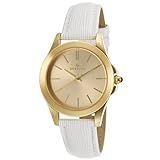 Invicta Women's 15149 "Angel" 18k Yellow Gold Ion-Plated Stainless Steel and White Leather Watch | Amazon (US)