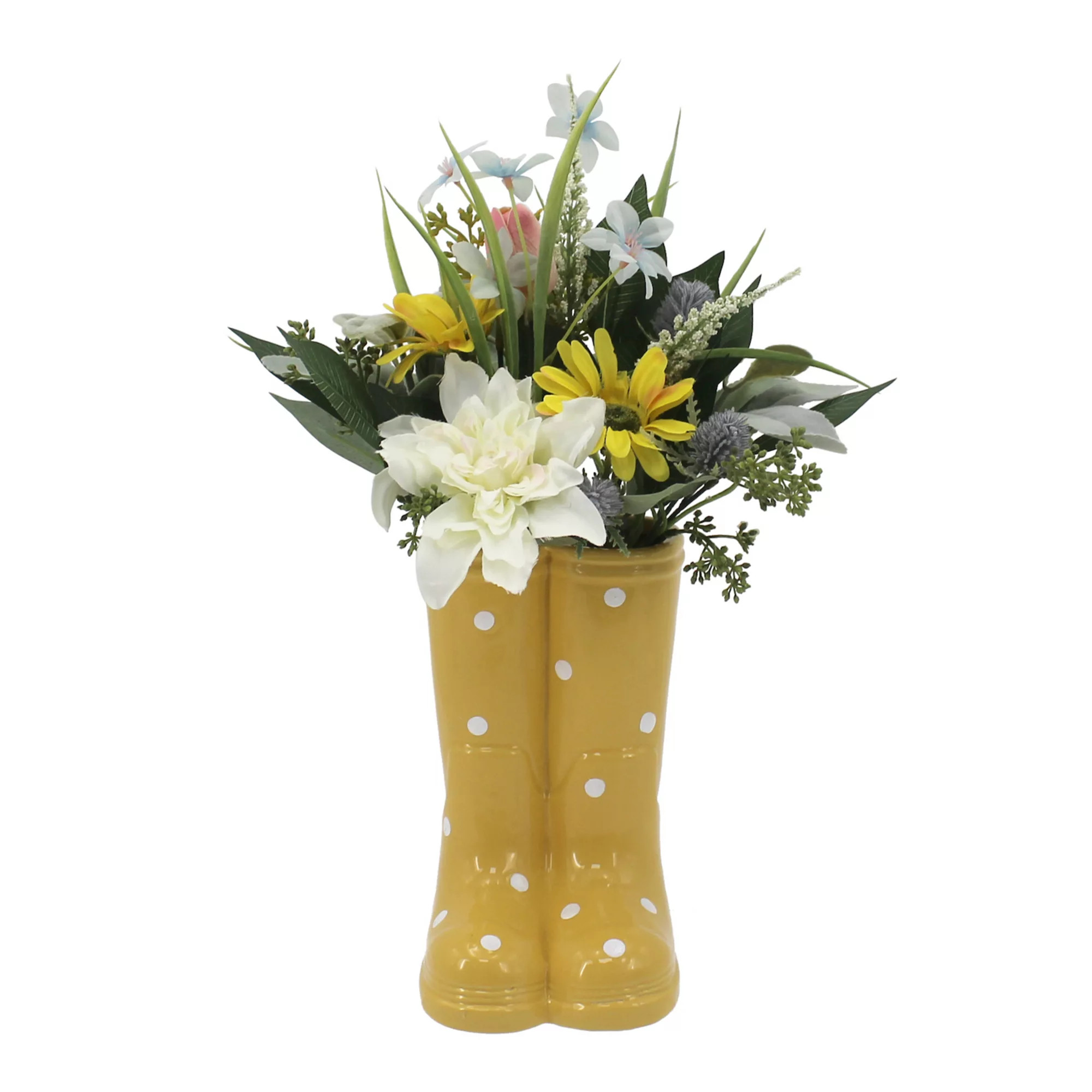 Celebrate Together™ Ceramic Rainboots Vase with Flowers | Kohl's