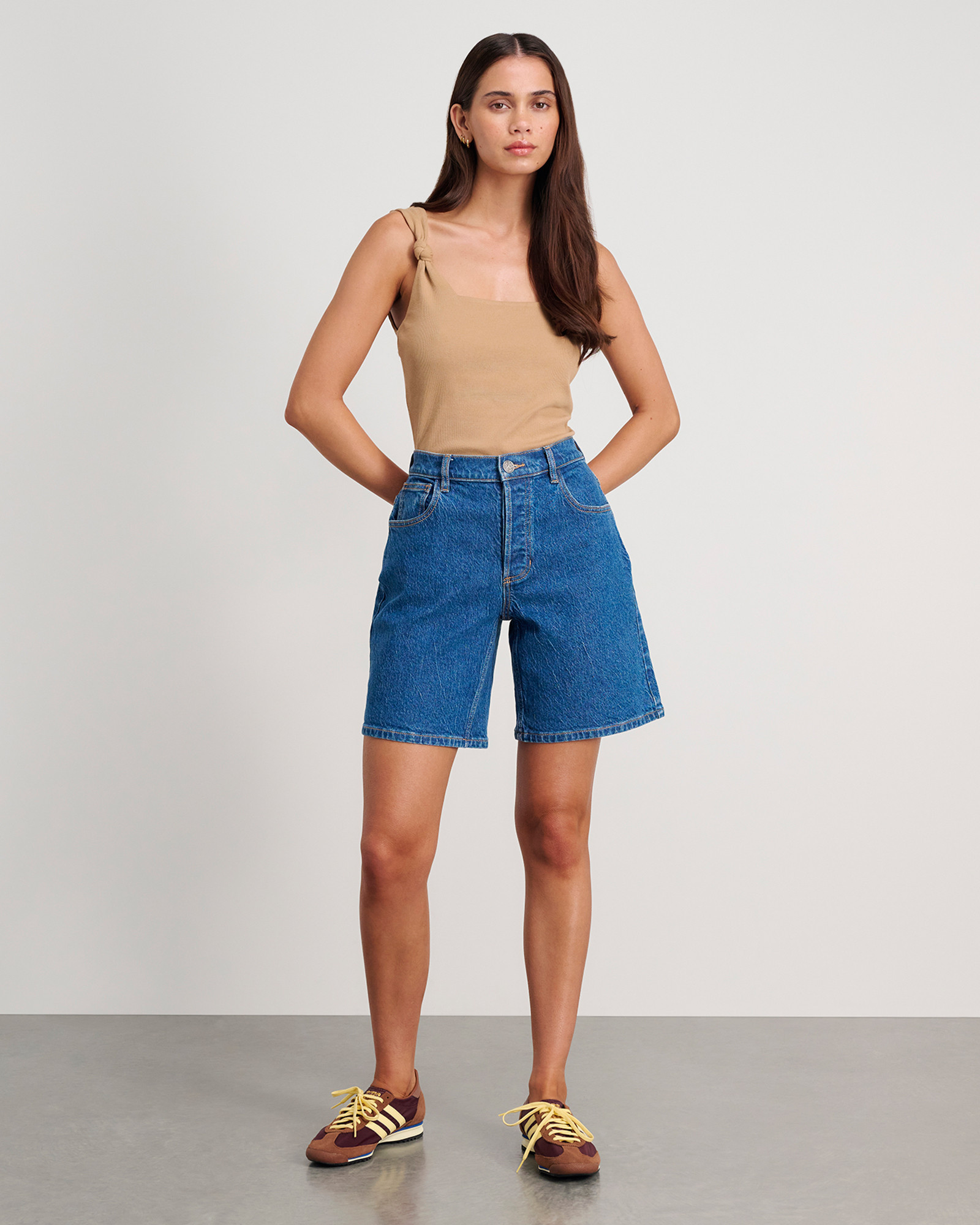 Mikaela Mid Rise Denim Shorts | JAG (Australia & New Zealand)