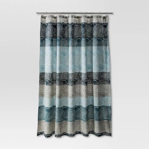 Dot Scallop Shower Curtain Cool - Threshold™ | Target