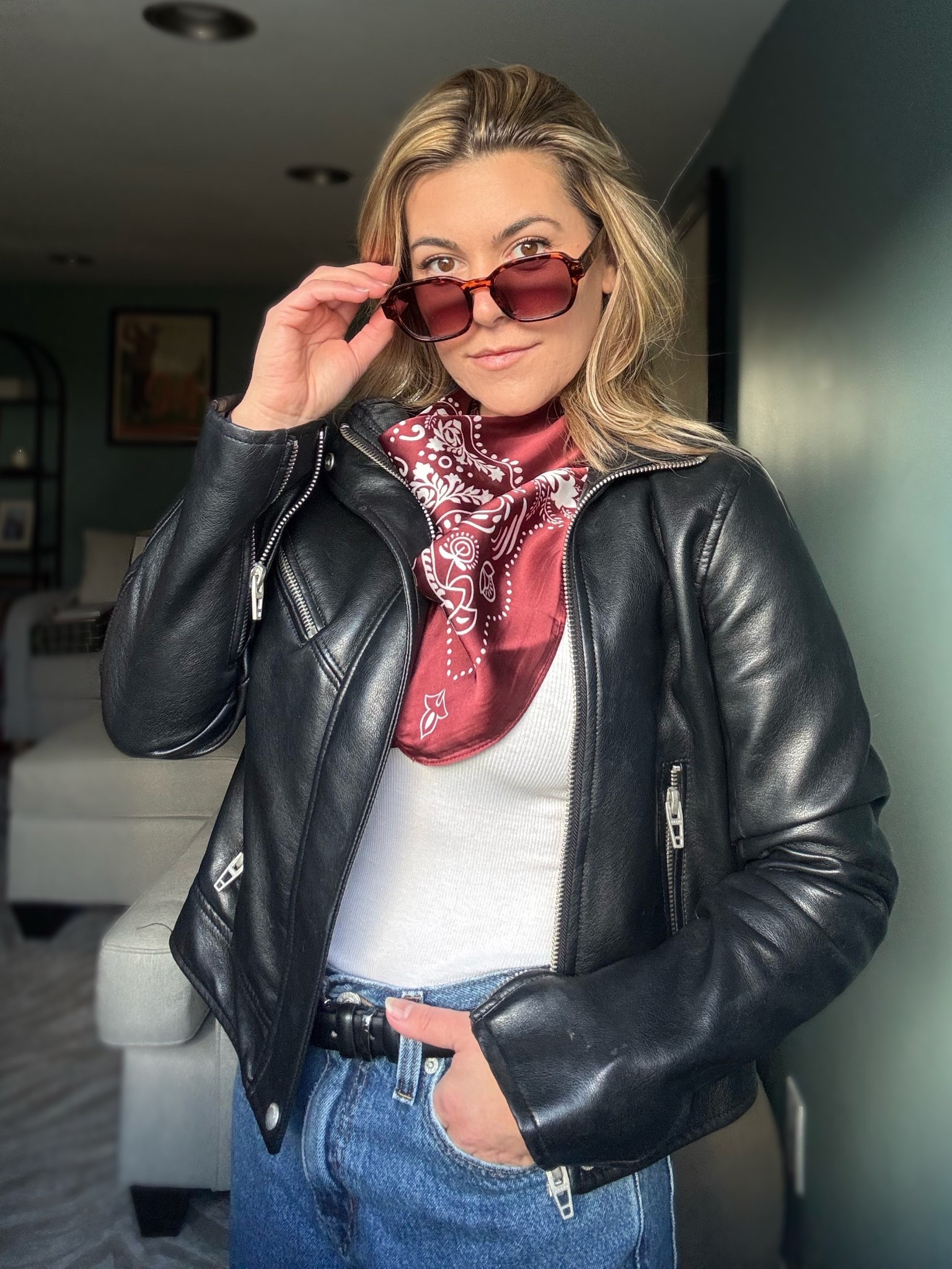 Trending Bandana Scarf, found this silk one at Target, adds to a basic every day outfitt

#LTKootd #LTKFindsUnder100 #LTKFindsUnder50