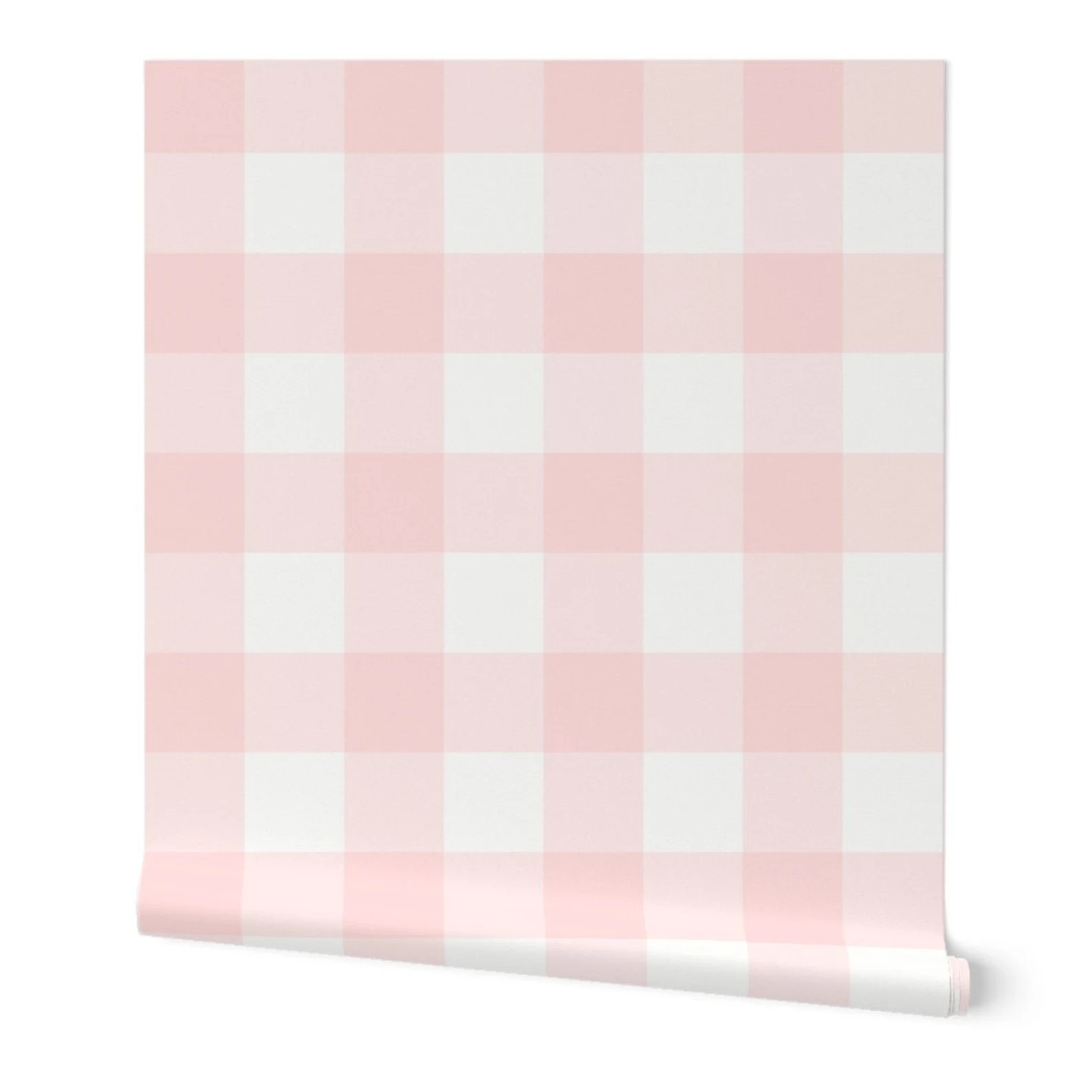 Buffalo Check Wallpaper  Gingham Pastel Pink by Dept 6  - Etsy | Etsy (US)