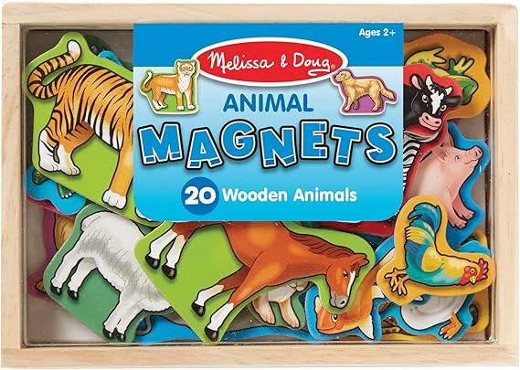 Melissa & Doug 20 Wooden Animal Magnets in a Box | Amazon (US)