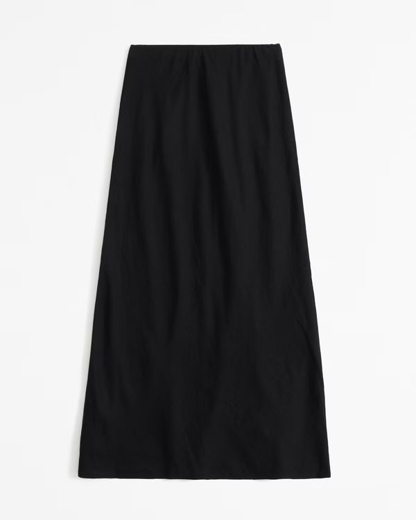 Women's Linen-Blend Column Maxi Skirt | Women's New Arrivals | Abercrombie.com | Abercrombie & Fitch (US)
