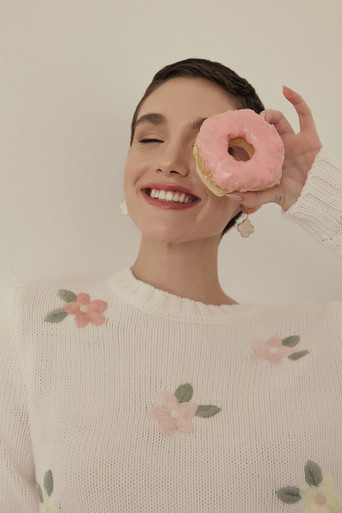 Clarissa Flower Embroidered Pullover | Francesca's