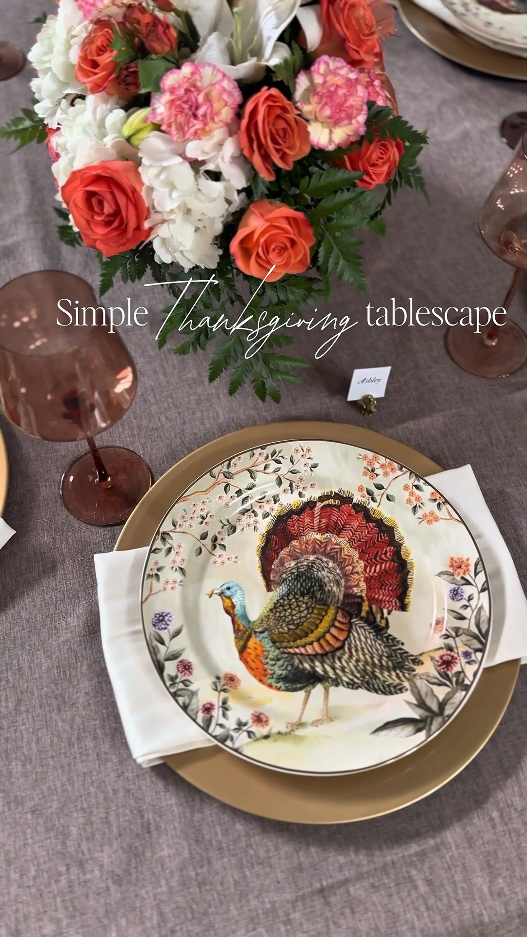 The adorable turkey plates are now sold out but
 everything else is from Amazon and if you order today it’ll arrive before Thanksgiving!

Holidays, turkey, brown wine, glasses, hombre napkins, Amazon fines plate, charger, round table cover 

#LTKHoliday #LTKSeasonal #LTKHome