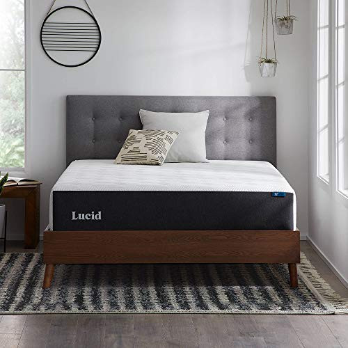 LUCID 12 Inch Memory Foam Mattress - Medium Firm Feel - Infused with Refreshing Bamboo Charcoal and Cooling Gel - Bed in a Box - Temperature Regulating - Pressure Relief - Breathable - Twin XL Size | Amazon (US)