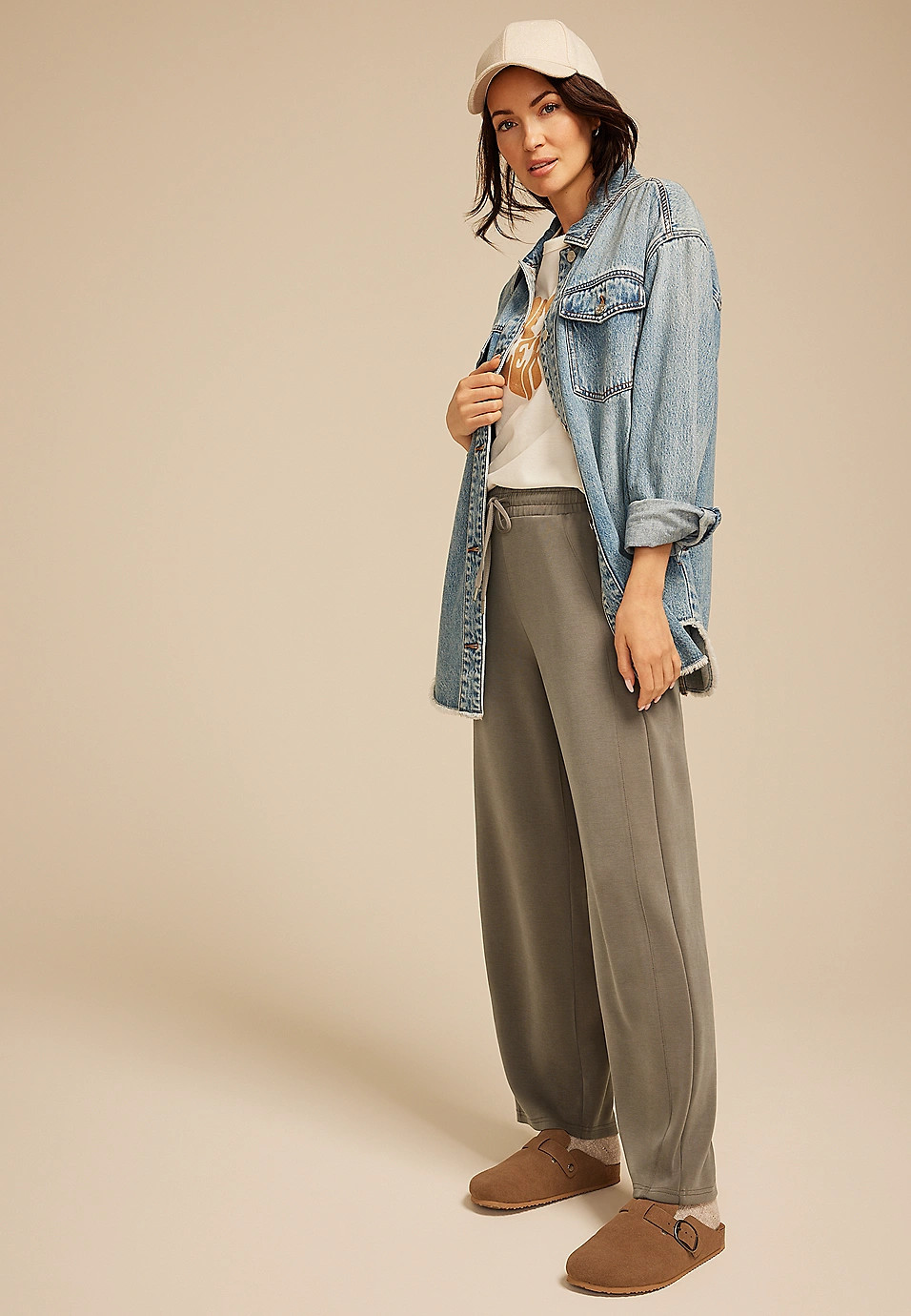 Cloud Scuba Knit Wide Leg Sweatpant | Maurices