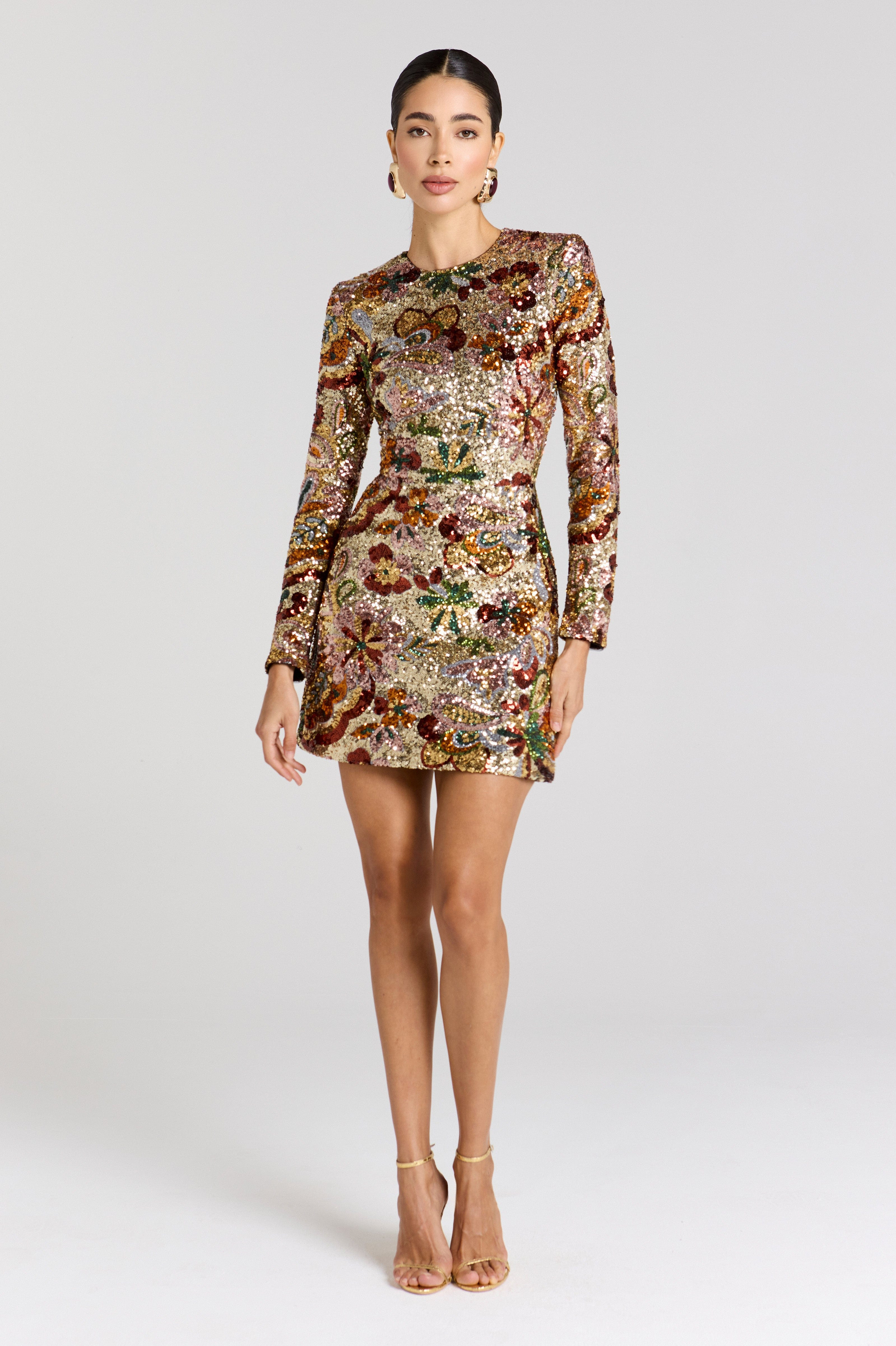 Camille Gold Dress | Nadine Merabi