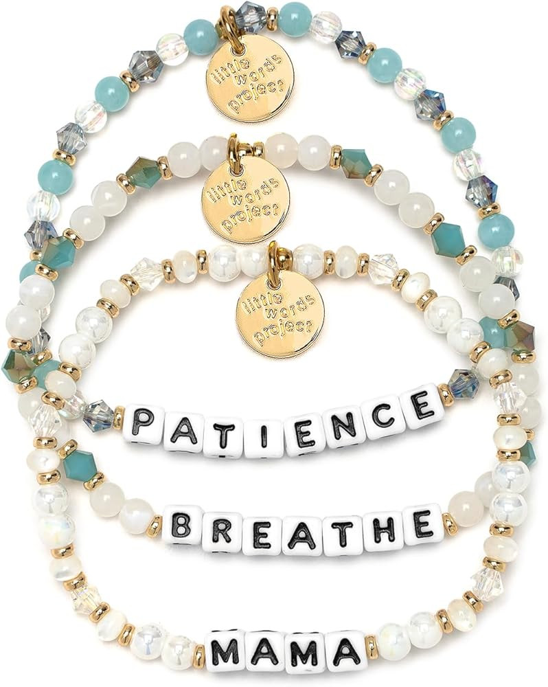 Little Words Project Handcrafted and Uniquely Designed Beaded Bracelets - Stack of 3 Bracelets | Amazon (US)