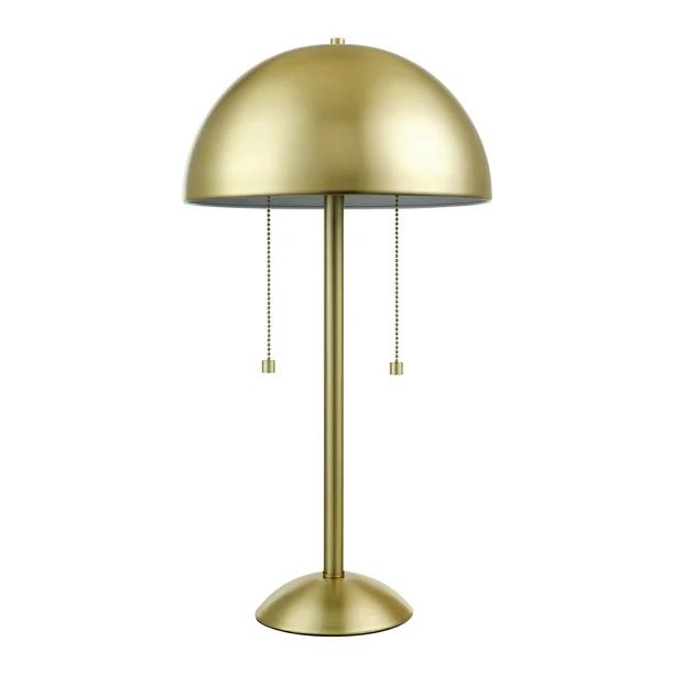 Novogratz x Globe Haydel 21" 2-Light Matte Brass Table Lamp, 12976 | Walmart (US)