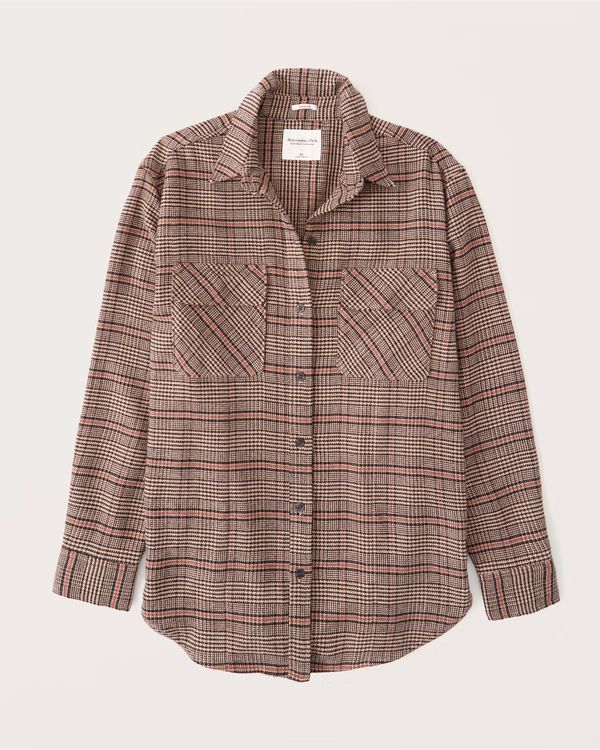 Women's Oversized Flannel Shirt Jacket | Women's Up To 50% Off Select Styles | Abercrombie.com | Abercrombie & Fitch (US)