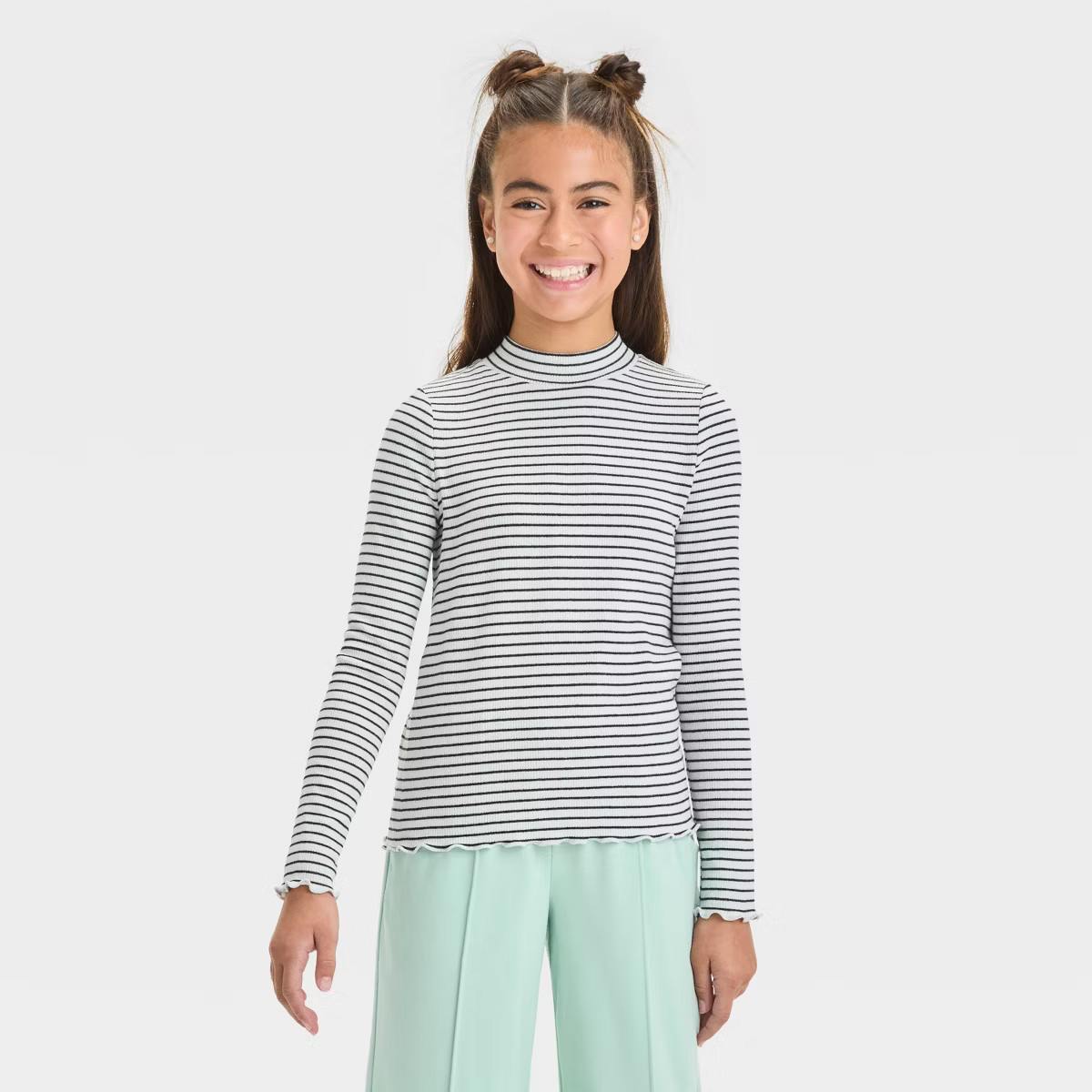 Girls' Long Sleeve Rib T-Shirt - Cat & Jack™ | Target