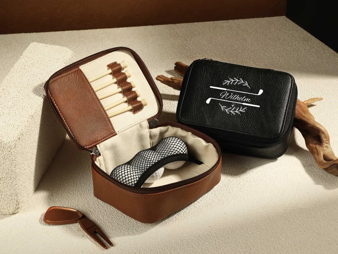 Personalized Golf Organiser, Pu Golf Bag Accessoires, Golf Gift Set with Golf Balls and Golf Divo... | Etsy (US)