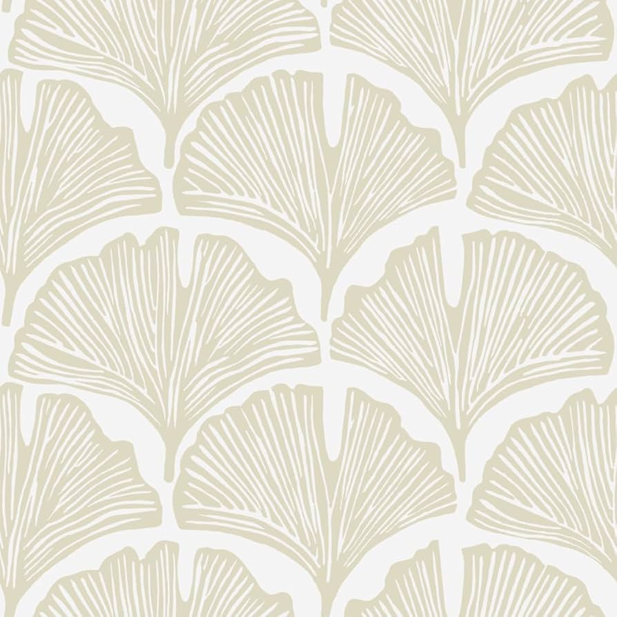 Tempaper x Novogratz Waverly White Feather Palm Removable Peel and Stick Wallpaper, 20.5 in X 16.... | Amazon (US)