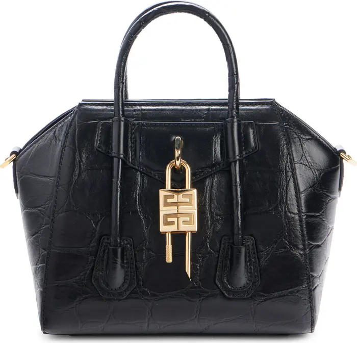 Givenchy Mini Antigona Lock Leather Satchel | Nordstrom | Nordstrom