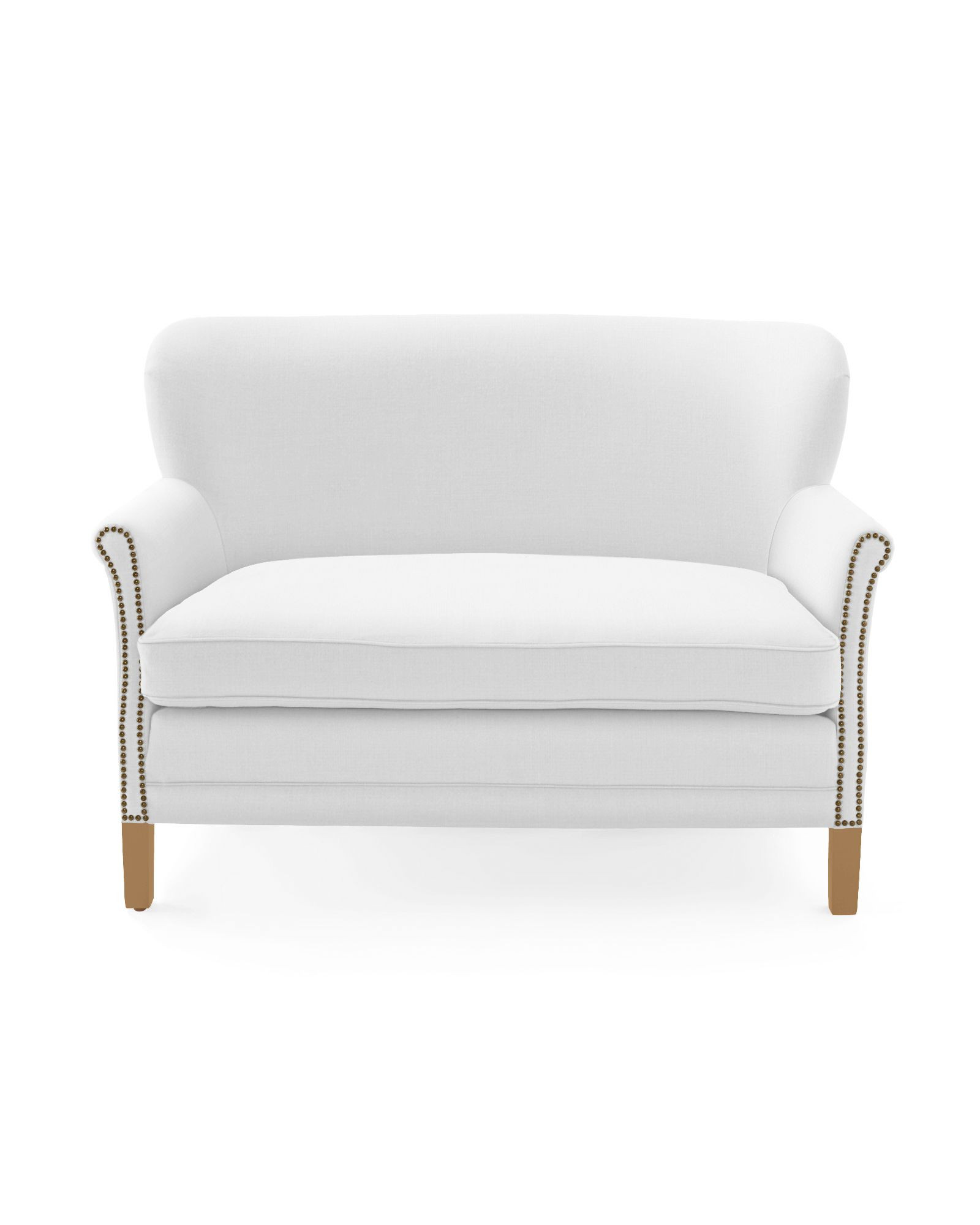 Belgian Club Loveseat with Nailheads | Serena and Lily